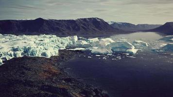 Alaska glacier in mountains landscape video