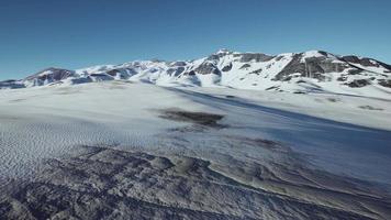 Snow covered volcanic crater in Iceland video