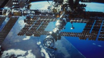 International Space Station. Elements of this image furnished by NASA video