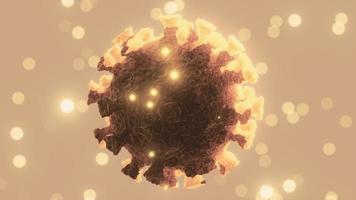 vue microscopique d'un virus infectieux corona covid-19 video