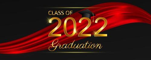 Class of 2022 graduation text design for cards, invitations or banner  5528202 Vector Art at Vecteezy