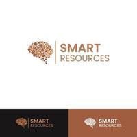 logotipo de recursos cerebrales inteligentes. vector creativo. negocio. moderno