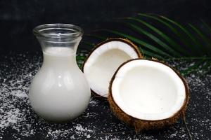 Fresh coconut milk photo