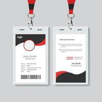 plantilla de diseño de tarjeta de identificación simple. vector de plantilla de tarjeta de identidad profesional para empleado.