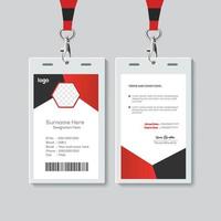 Simple  ID Card Design Template. Professional Identity Card Template Vector for Employee.