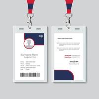 Simple ID Card Design Template. Professional Identity Card Template Vector for Employee.