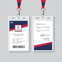 Simple ID Card Design Template. Professional Identity Card Template Vector for Employee.