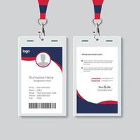 Simple ID Card Design Template. Professional Identity Card Template Vector for Employee.