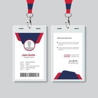 Simple ID Card Design Template. Professional Identity Card Template Vector for Employee.