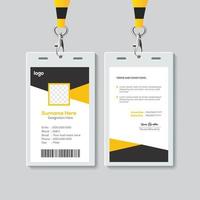 plantilla de diseño de tarjeta de identificación simple. vector de plantilla de tarjeta de identidad profesional para empleado.