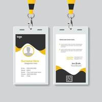 Simple ID Card Design Template. Professional Identity Card Template Vector for Employee.