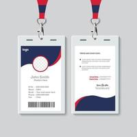 Simple ID Card Design Template. Professional Identity Card Template Vector for Employee.