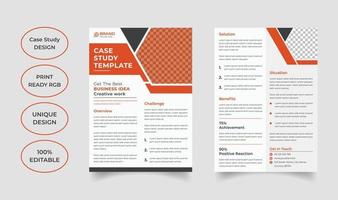 Creative case study template design vector