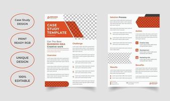 Professional case study template design vector