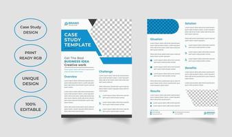 Creative case study template design vector