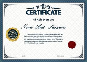 Certificate or diploma vector