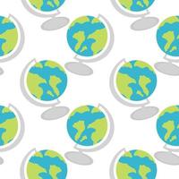 globe seamless pattern with environmental theme vector