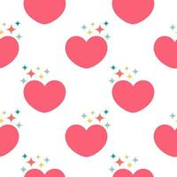 pink heart seamless pattern vector