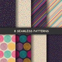 Seamless hand drawn patterns. vector