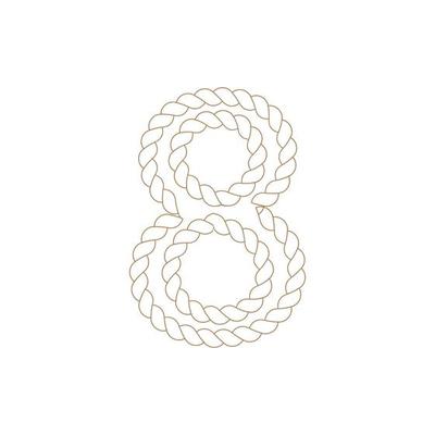 Number Rope icon vector illustration template