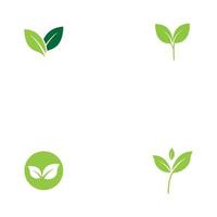 Logos of green Tree leaf ecology nature element vector