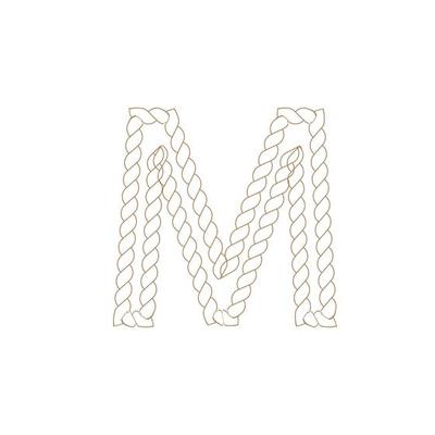 M Rope icon vector illustration template
