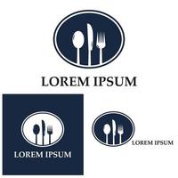 Fork and spoon restaurant logo vector template