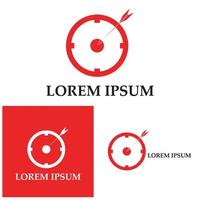 Target arrow and gun icon vector ilustration template