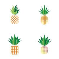 Pineapple logo vector illustration background