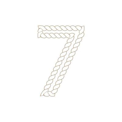 Number Rope icon vector illustration template