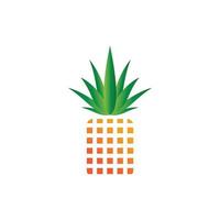 fondo de ilustración de vector de logotipo de piña