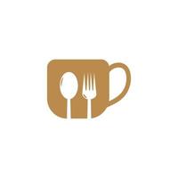 fork and spoon restaurant logo vector template