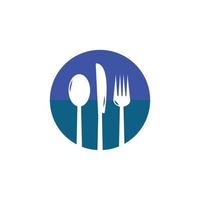 tenedor y cuchara, restaurante, logotipo, vector, plantilla vector