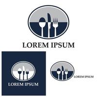 Fork and spoon restaurant logo vector template