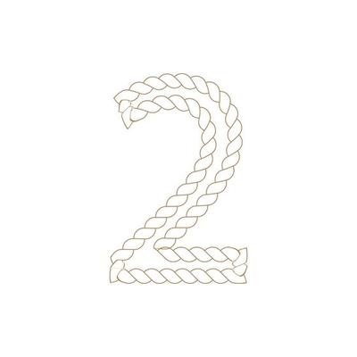 Number Rope icon vector illustration template