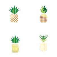 Pineapple logo vector illustration background