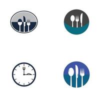 fork and spoon restaurant logo vector template