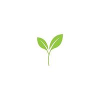 Logos of green Tree leaf ecology nature element vector