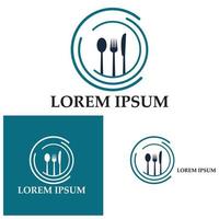 Fork and spoon restaurant logo vector template