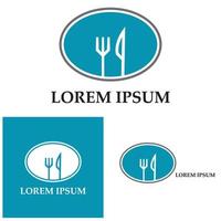 Fork and spoon restaurant logo vector template