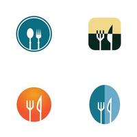 fork and spoon restaurant logo vector template