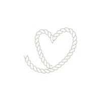 Love Rope icon vector illustration template