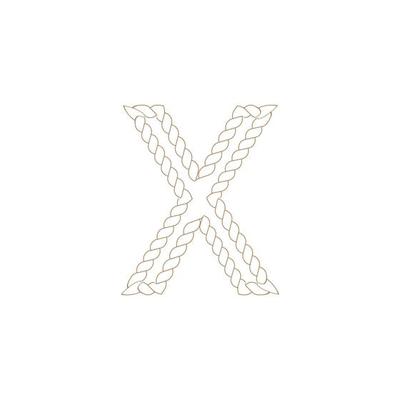 X Rope icon vector illustration template