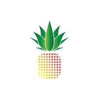 fondo de ilustración de vector de logotipo de piña