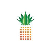 Pineapple logo vector illustration background