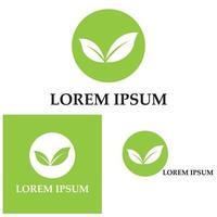 Logos of green Tree leaf ecology nature element vector