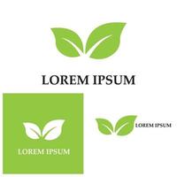 Logos of green Tree leaf ecology nature element vector