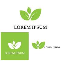 Logos of green Tree leaf ecology nature element vector