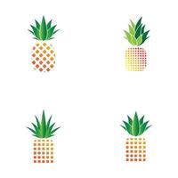 Pineapple logo vector illustration background