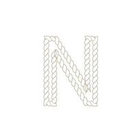 N Rope icon vector illustration template